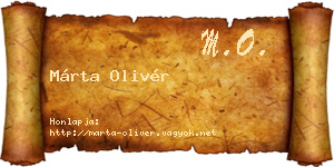 Márta Olivér névjegykártya