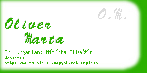 oliver marta business card